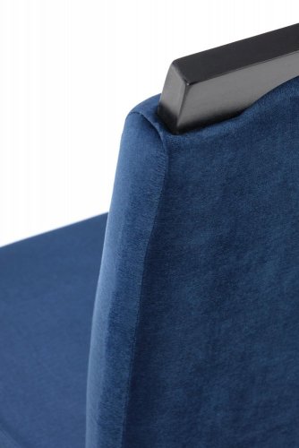 Jedálenská stolička CLARION 2 – masív, látka, viac farieb - clarion 2: Čierna / modrá