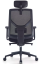 Kancelářská ergonomická židle ARES s podhlavníkem — síť, černý plast, nosnost 120 kg, čern MERCURY STAR