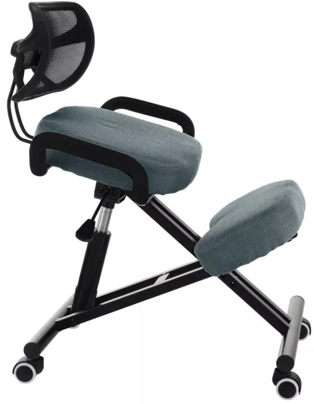 Ergonomická stolička na kľačanie RUFUS – sivá