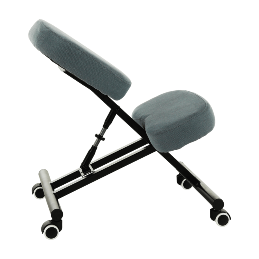 Ergonomická kľačka KILIAN – svetlosivá/čierna, látkový povrch