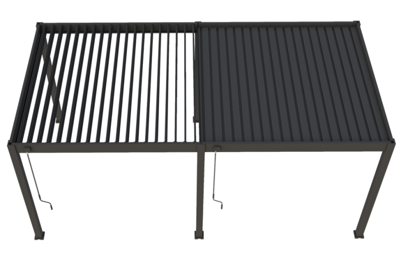 Bioklimatická pergola INTRO PLUS 6x3 m, hliník -  volně stojící