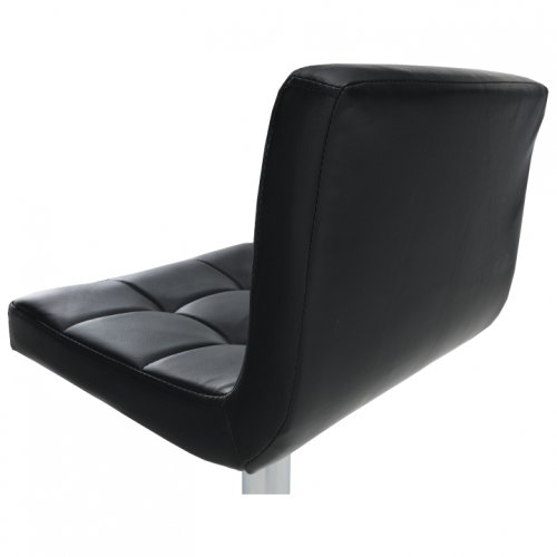 Barová židle KANDY NEW — ekokůže černá/chrom