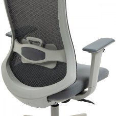 Kancelářská ergonomická židle NAVIA — látka, šedá