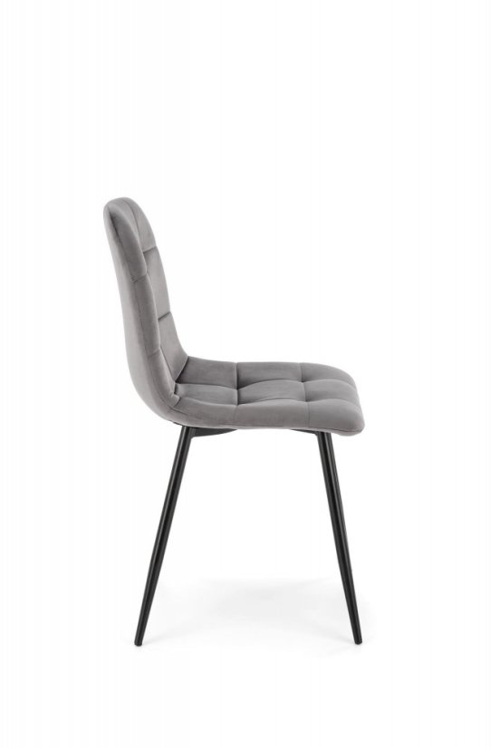 Jedálenská stolička TIMO II — kov, látka, sivá