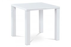 Jídelní stůl VILM – 80x80x76 cm, vysoký lesk bílý Autronic