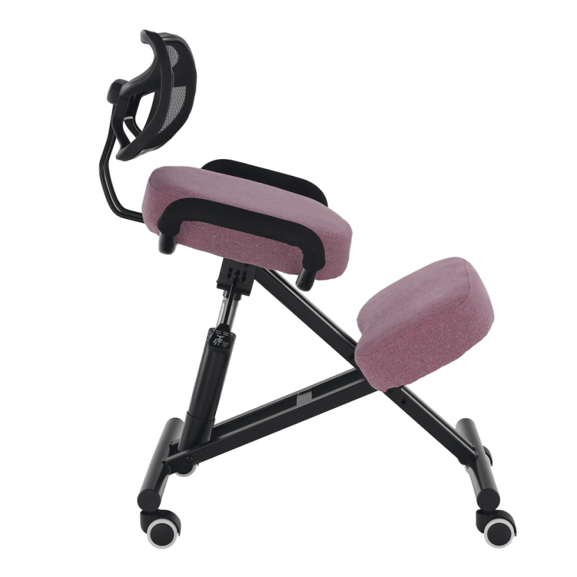 Ergonomická kľakačka RUFUS – ružová/čierna z kovu
