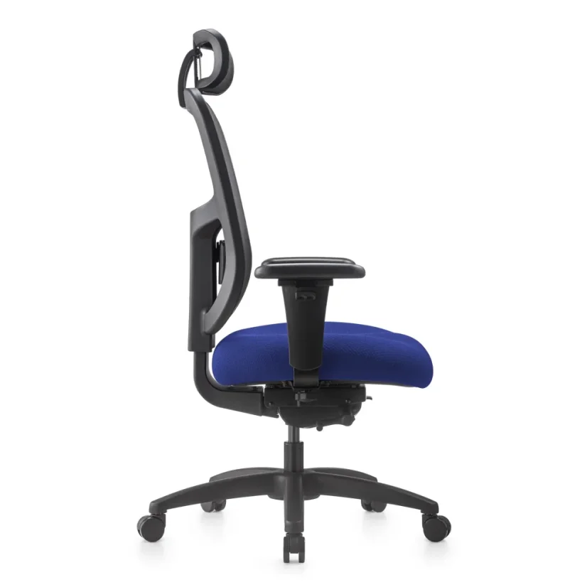 Kancelárska ergonomická stolička NATUS Q24 - sieťovina, nosnosť 180 kg, 3-ročná záruka, viac farieb - Barevné provedení NATUS Q24: modrá