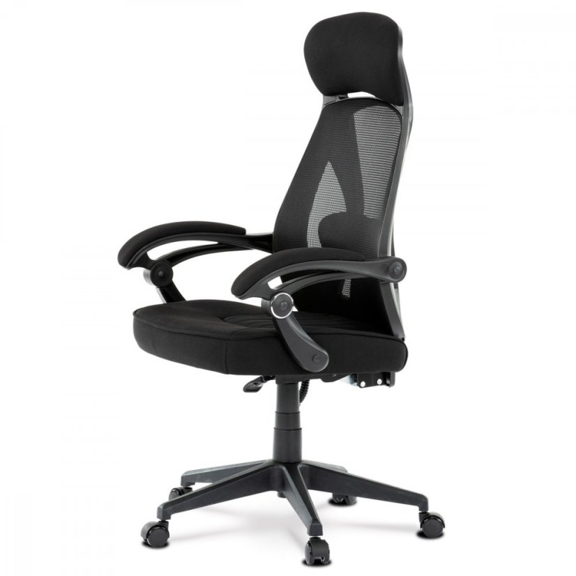 Kancelárska ergonomická stolička FOREX – látka, sieť, čierna