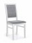 Jídelní židle SYLWEK – masiv, látka, více barev - čalounění SYLWEK: bílá / šedá