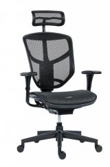 Kancelárska ergonomická stolička Antares ENJOY BASIC — čierna, nosnosť 150 kg