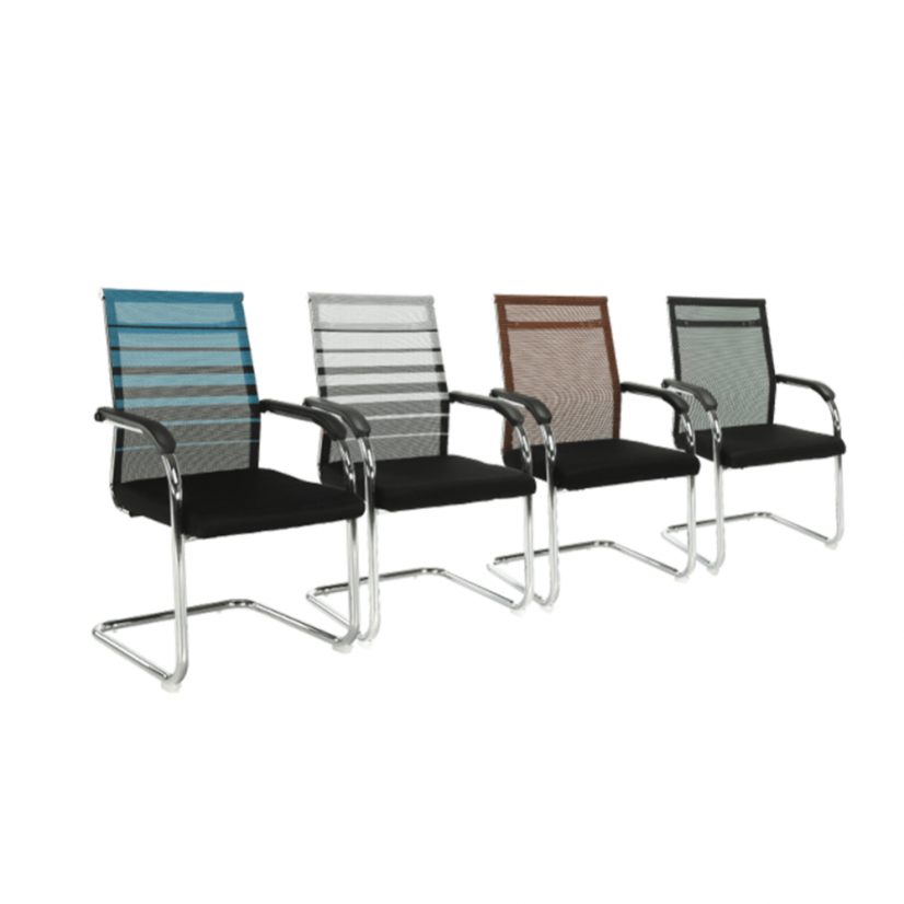 Konferenčná stolička ESIN - sieť/látka, viacfarebná - Farbové varianty ESIN: Hneda/čierna