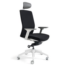 Kancelářská ergonomická židle BESTUHL J2 WHITE SP — více barev, s podhlavníkem