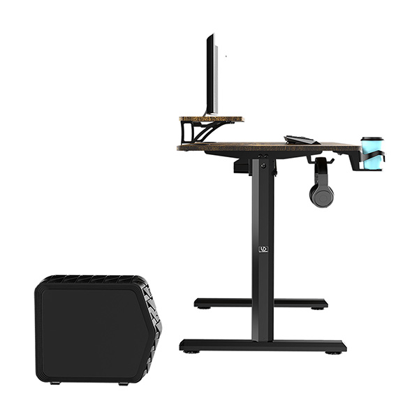 Elektricky výškově nastavitelný stůl HIGHLANDER - 120 cm, hnědá