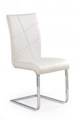 Jedálenská stolička OSVEL – ekokoža, biela