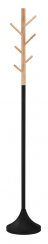 Stojanový vešiak VAXJO - 176 cm, oceľ, masív, čierna/dub
