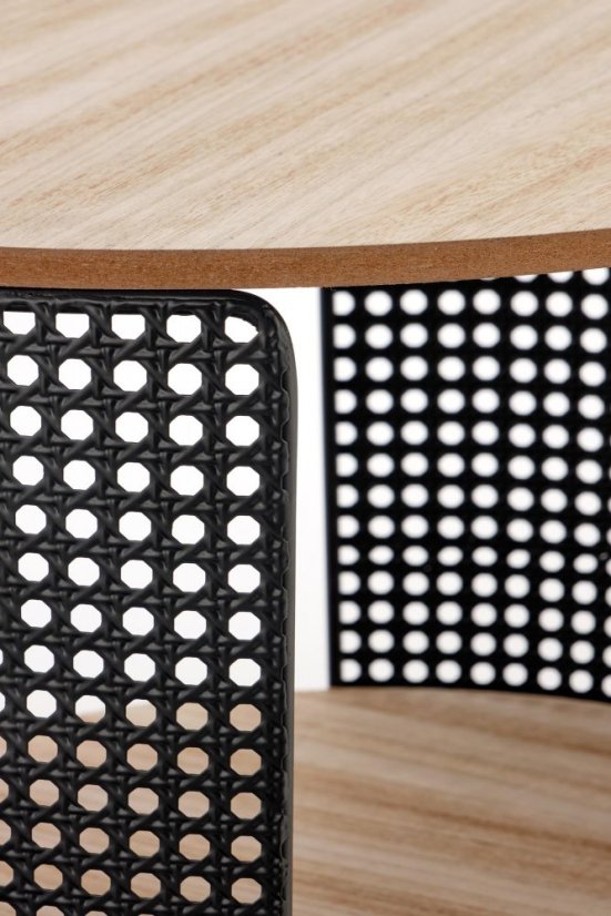 Konferenčný stolík TRAFICA — prírodná / čierna