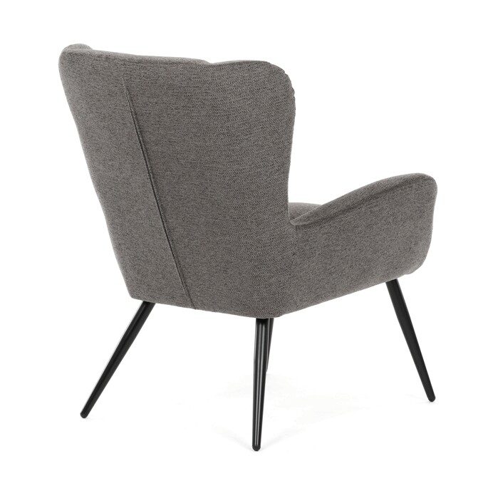 Elegantné sivé kreslo ušiak HUG – Autronic
