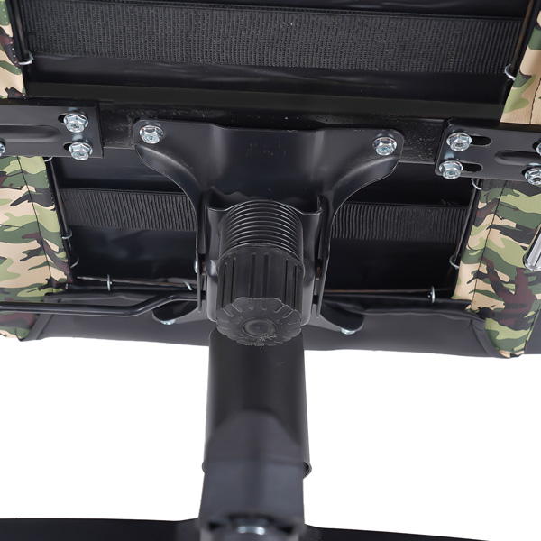 Herní křeslo Marvo CH-134 s podnožkou – PU kůže, černá / army, nosnost 150 kg