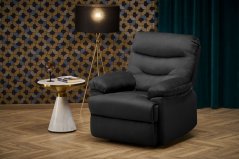 Relaxačné kreslo DRAGER čierne sametové