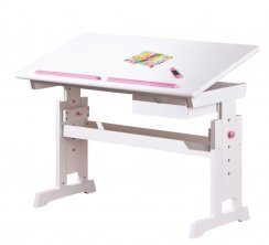 Dětský výškově stavitelný stůl BARU - masiv/MDF, více barev