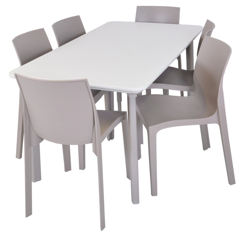 ITALIA DINING plastový stůl - světle šedá
