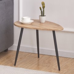 Konferenční stolek TURIN — MDF, kov, dekor divoký dub Autronic