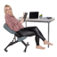 Ergonomická kľačka KILIAN – svetlosivá/čierna, látkový povrch