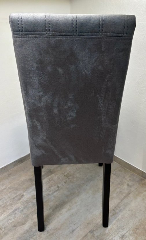 Jídelní židle DIEGO 2 – masiv, látka, šedá (vzorek z prodejny)