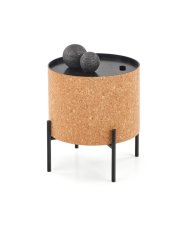 Konferenční stolek SASHA - ocel, přírodní /černá Halmar