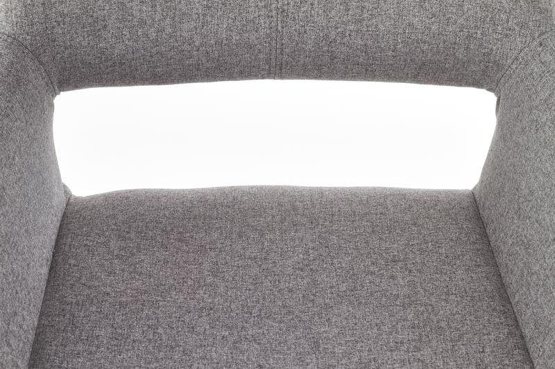 Jedálenské kresielko MALAGA – látka, masív, sivá