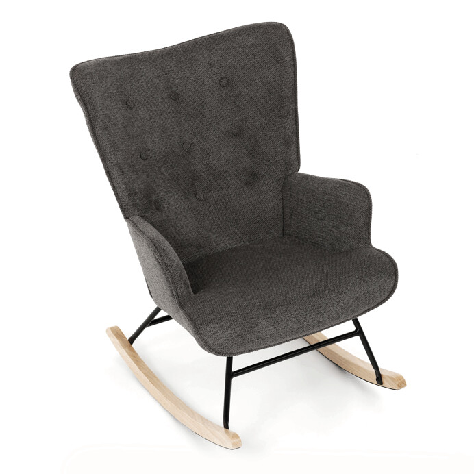 Houpací křeslo YAO – šedá, látka, ergonomický design Autronic