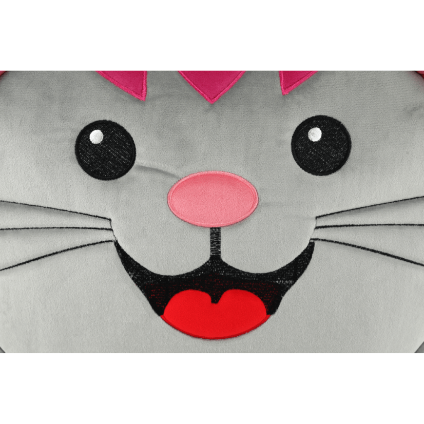 Detský sedací vak BABY s mačičkou — 60×45, sivá