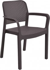 Plastová židle SAMANNA - hnědá