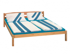 Dvoulůžková postel CAPS — masiv, 140x200 cm