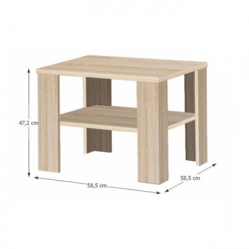 Konferenční stůl INTERSYS malý — 58,5x58,5x47,2 cm, více barev - Barva dřeva INTERSYS malý: Truflový dub sonoma