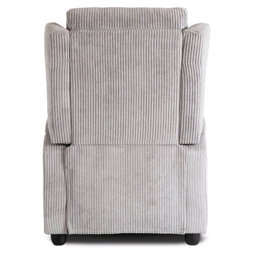 Elegantné kreslo SPENCER z manšestru v sivej farbe