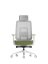 Ergonomická kancelárska stolička K42 WHITE SP – sieť/čalúnená, zelená
