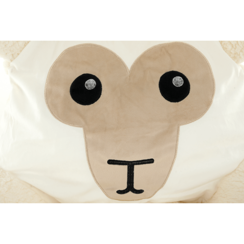 Detský sedací vak BABY s ovečkou — 55×50, biela/smotanová