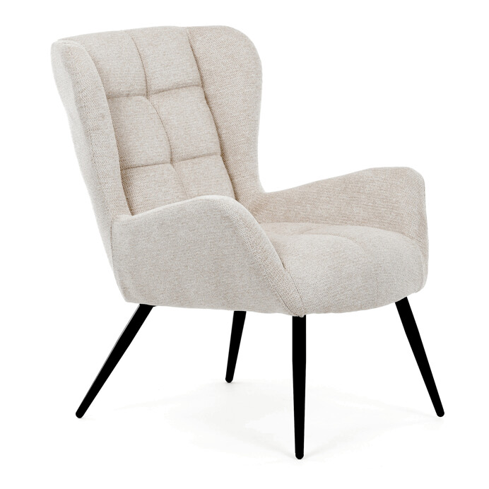 Elegantní béžové křeslo ušák HUG – Autronic