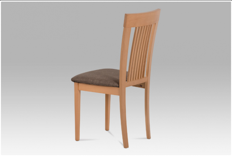 Jídelní dřevěná židle FAGGIO – buk, hnědý potah