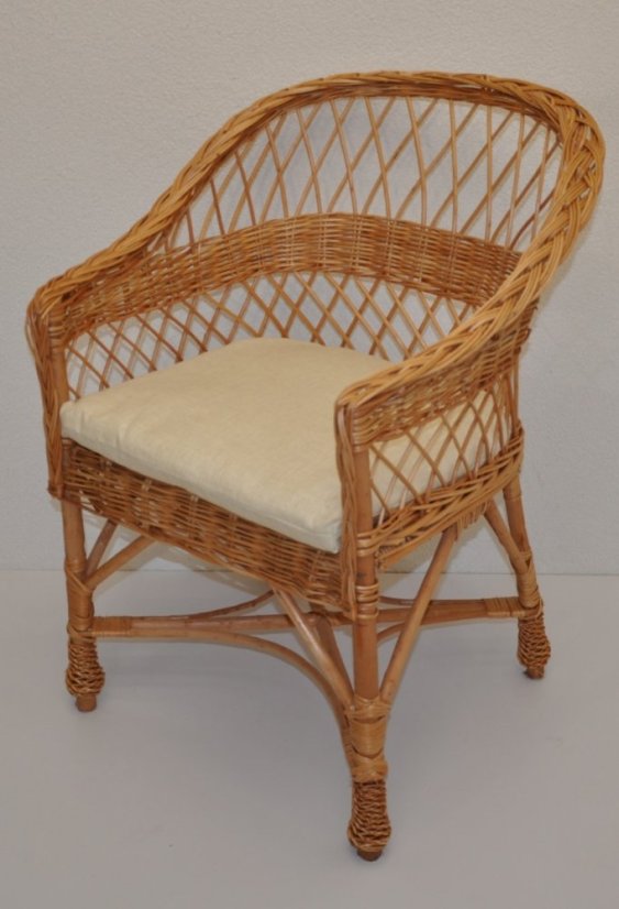 Zahradní křeslo OBIRA — vrba, přírodní / více barev