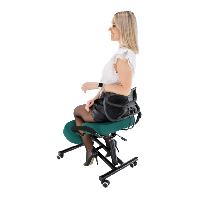 Ergonomická kľačadlo RUFUS – zelená látka