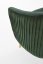 Designové křeslo CROWN — kov, látka, zelená Halmar
