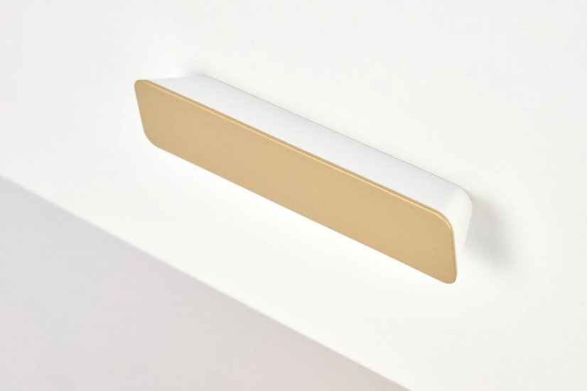 Nočný stolík SILVIA –⁠ drevo, zlatá/biela