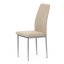 Moderná jedálenská stolička LENA z béžovej látky so sivými kovovými nohami Autronic