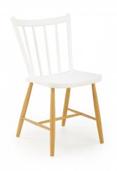 Jídelní židle MALIA – kov, plast, bílá