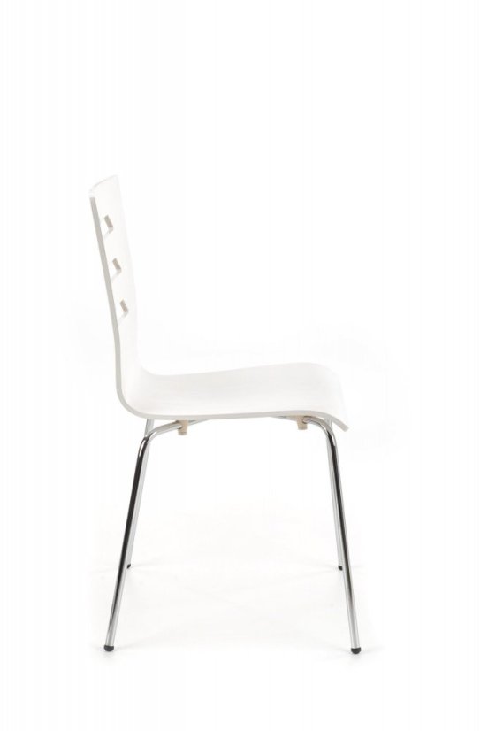 Stolička NIRA - kov, preglejka, biela