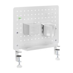 Kancelářský organizér upínací na stůl Powerton Pegboard šedý, ocel, DIY