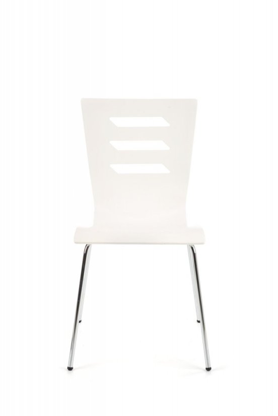 Stolička NIRA - kov, preglejka, biela