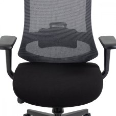 Kancelářská ergonomická židle NAVIA — látka, černá